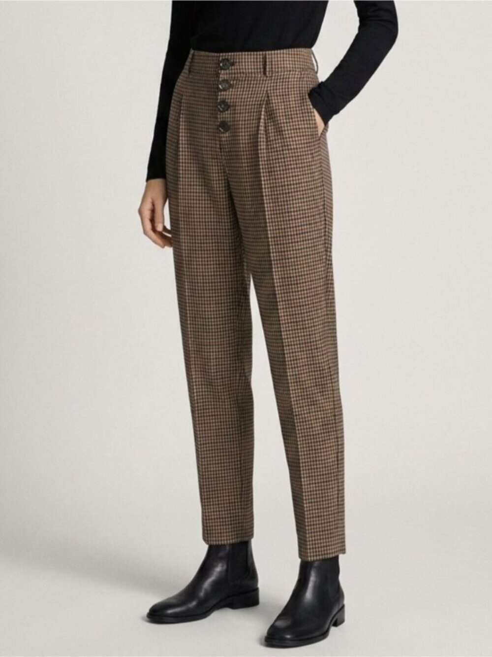 Zara Plaid Pants - Picture 2 of 9